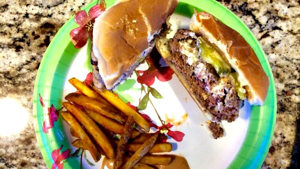 Bacon and Blue Cheese Stuffed Burgers