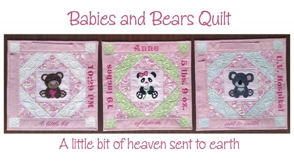 Babies-and-Bears Quilted Wall Hanging