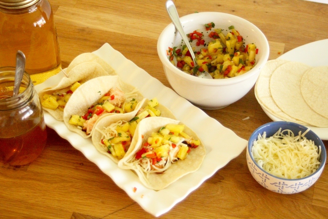 Salmon Tacos with Pineapple Salsa