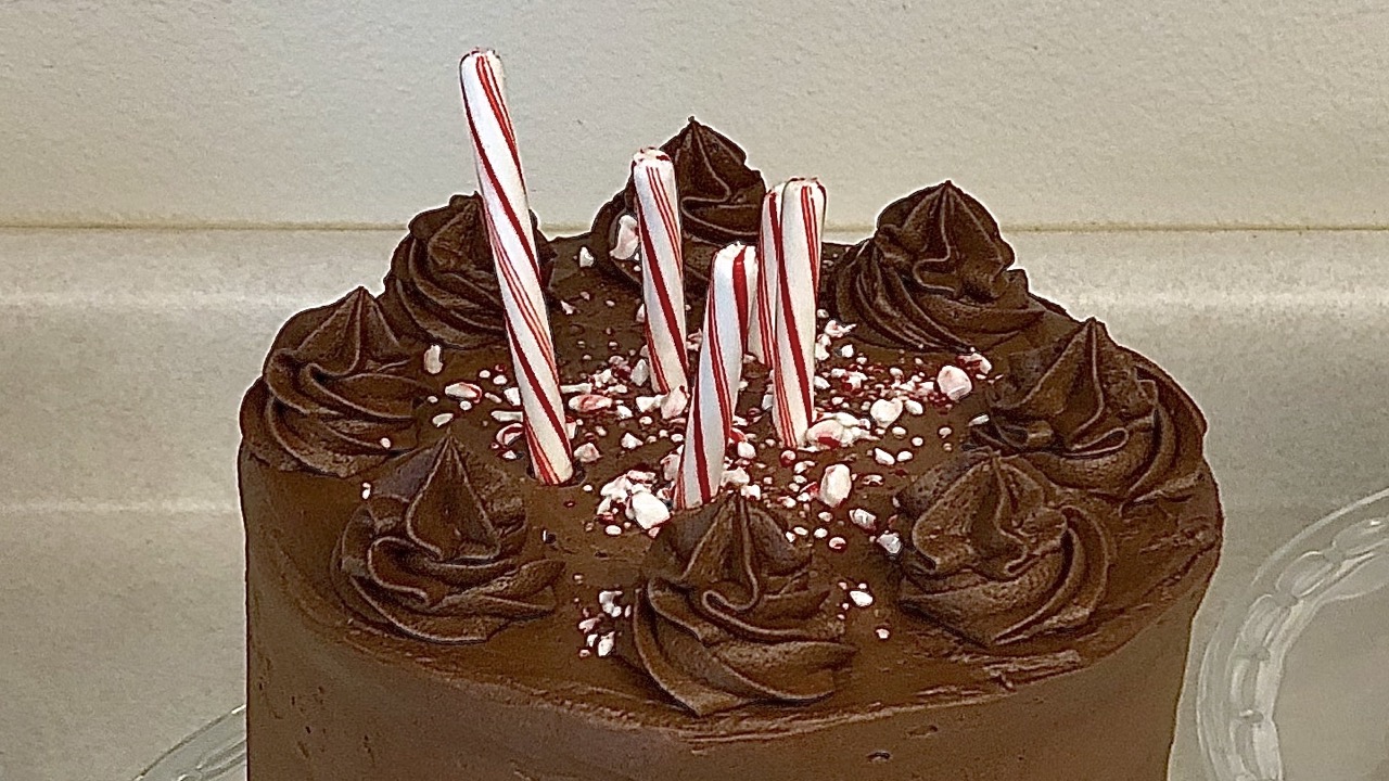 Christmas Cakes: Chocolate Peppermint Stick Cake